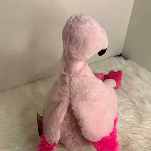 New Kellytoy K Luxe Baby Plush Stuffed Animal Toy Pink Flamingo rattle 12 in - Picture 4 of 6